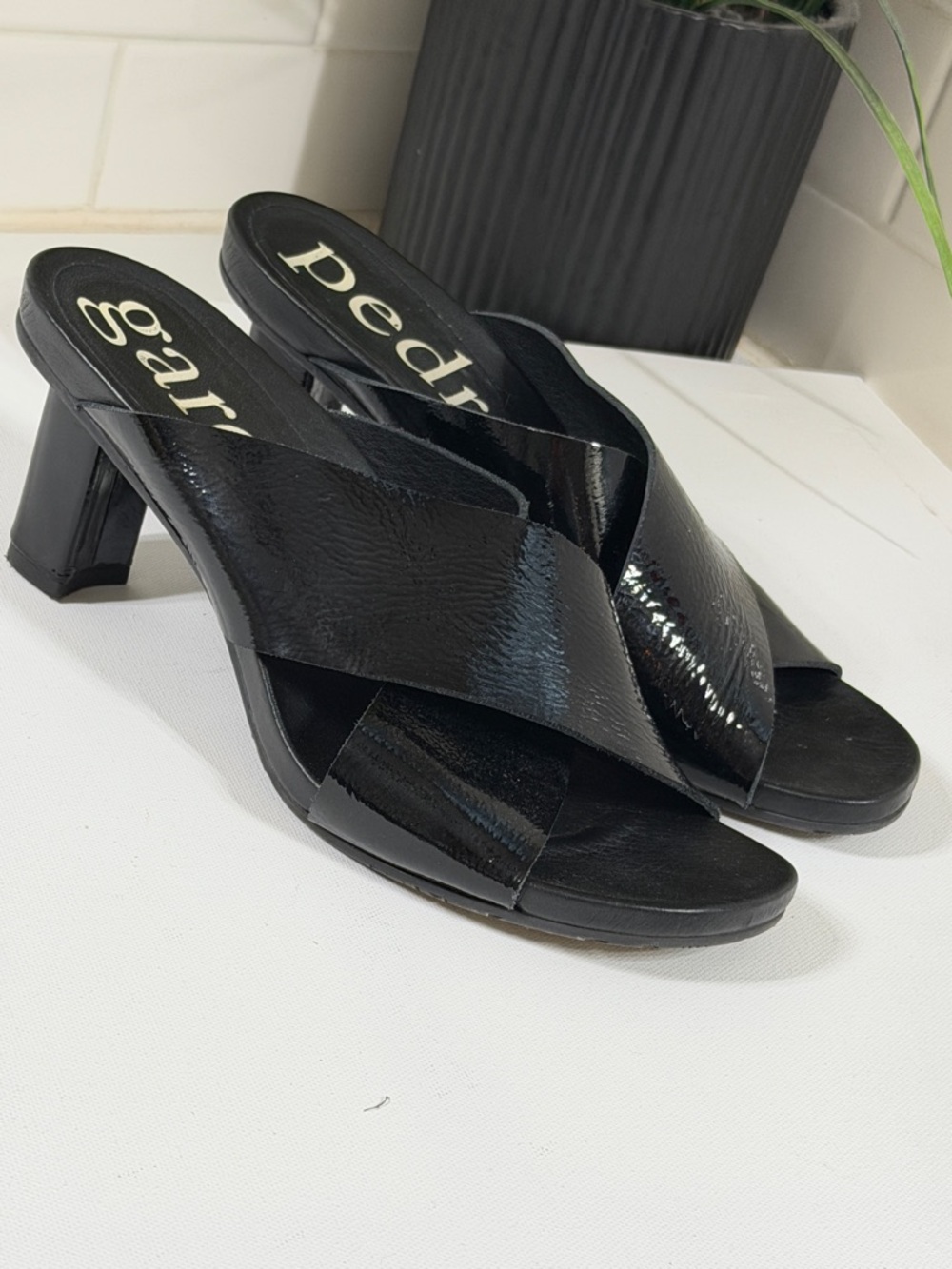 Pedro Garcia Heels. Made in Spain Black patent leather . Size 38 1/2